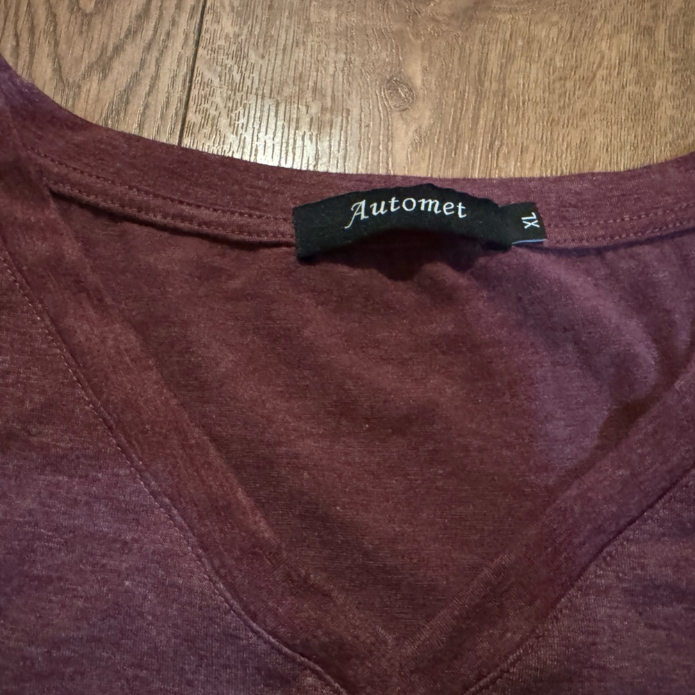 Automet Women’s XL T-Shirt Short Sleeve Casual Basic Tee Top - Picture 3 of 3